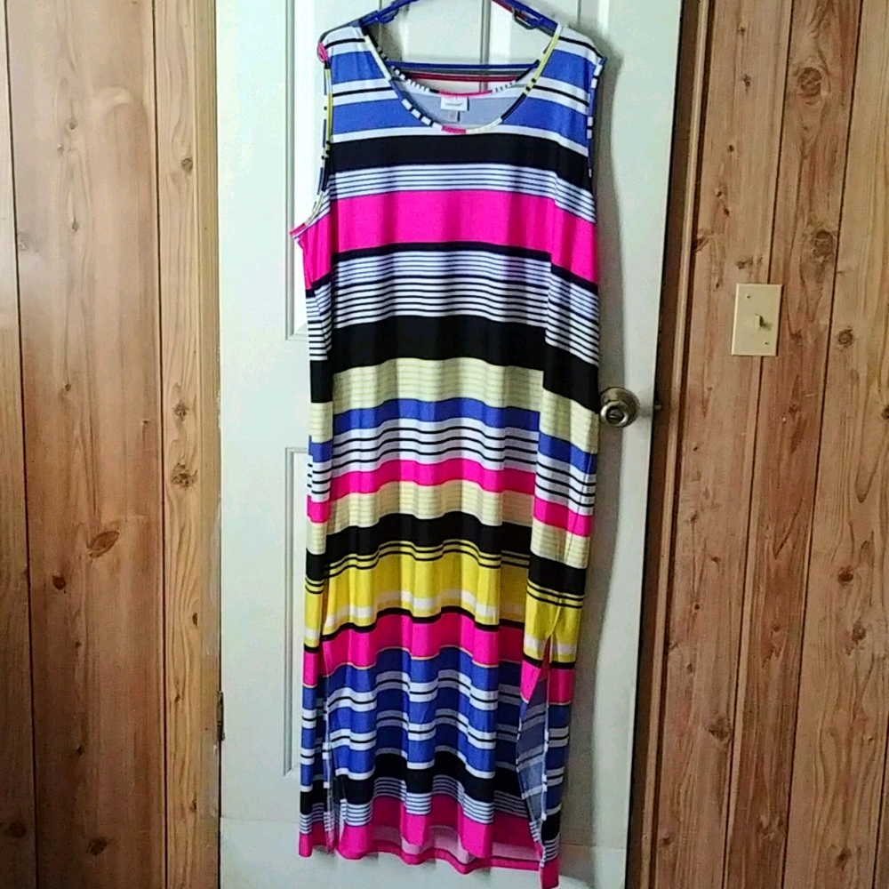 Avenue Striped Maxi Dress